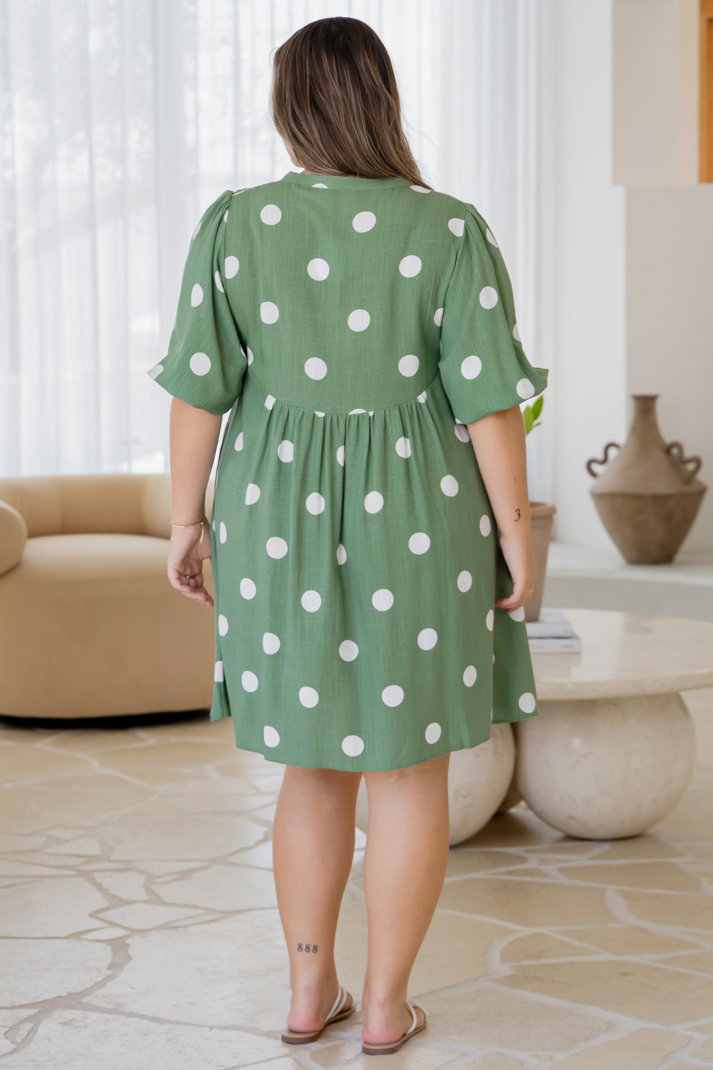 Louie Dress Sage Spot