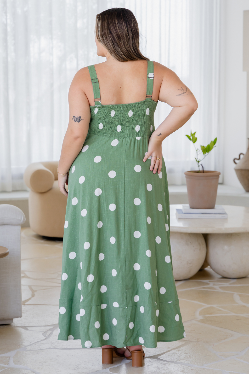 Final Sale | Primrose Maxi Dress Sage Spot