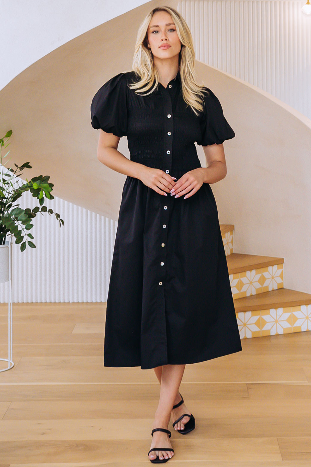 Samantha Midi Dress Black