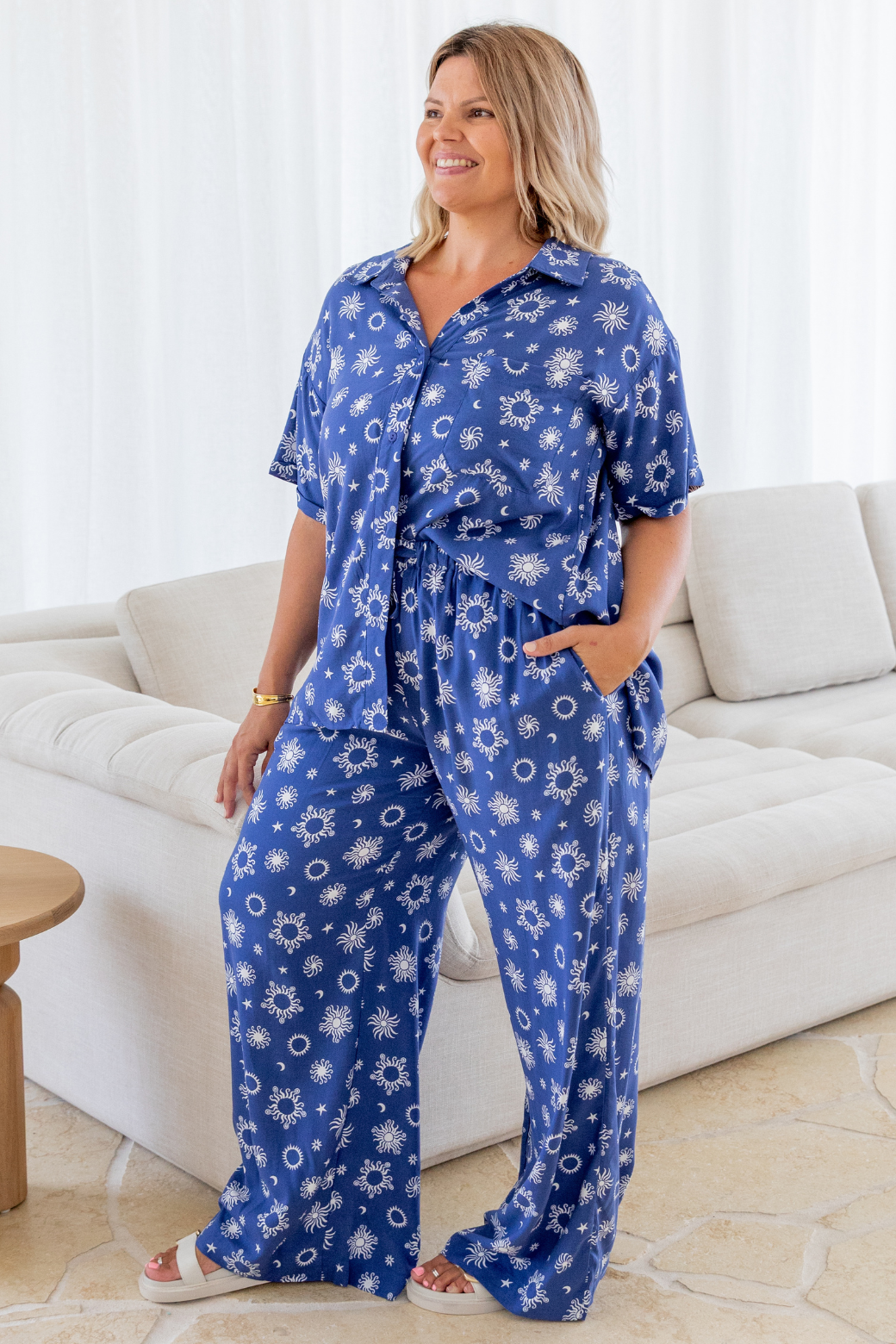 Sandrine Pants Nova Print Twilight Blue