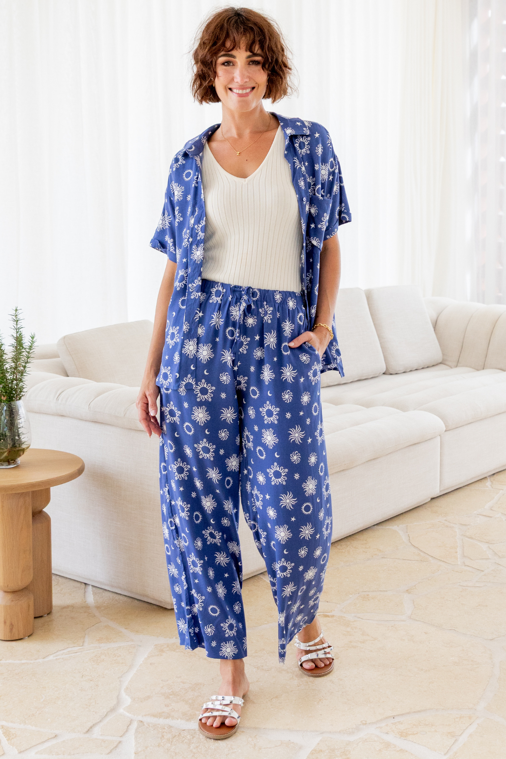 Sandrine Pants Nova Print Twilight Blue