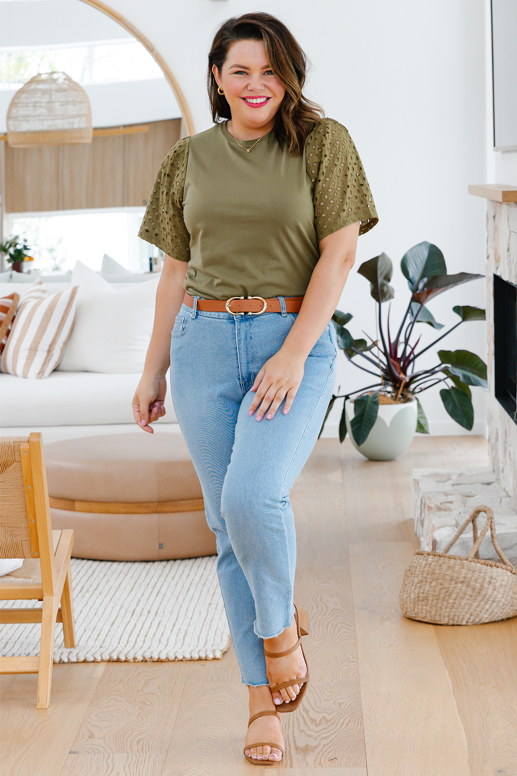 Final Sale | Sass Brianna Top Olive