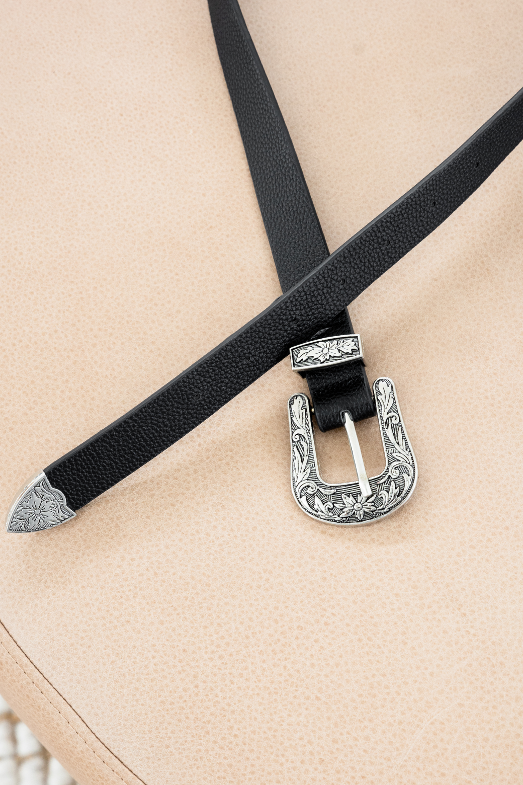 Final Sale | Sass Olivia Western Belt Black