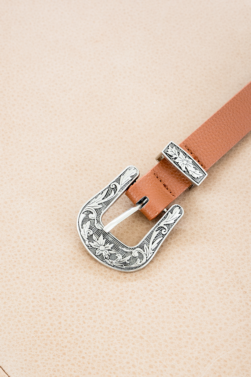 Final Sale | Sass Olivia Western Belt Tan