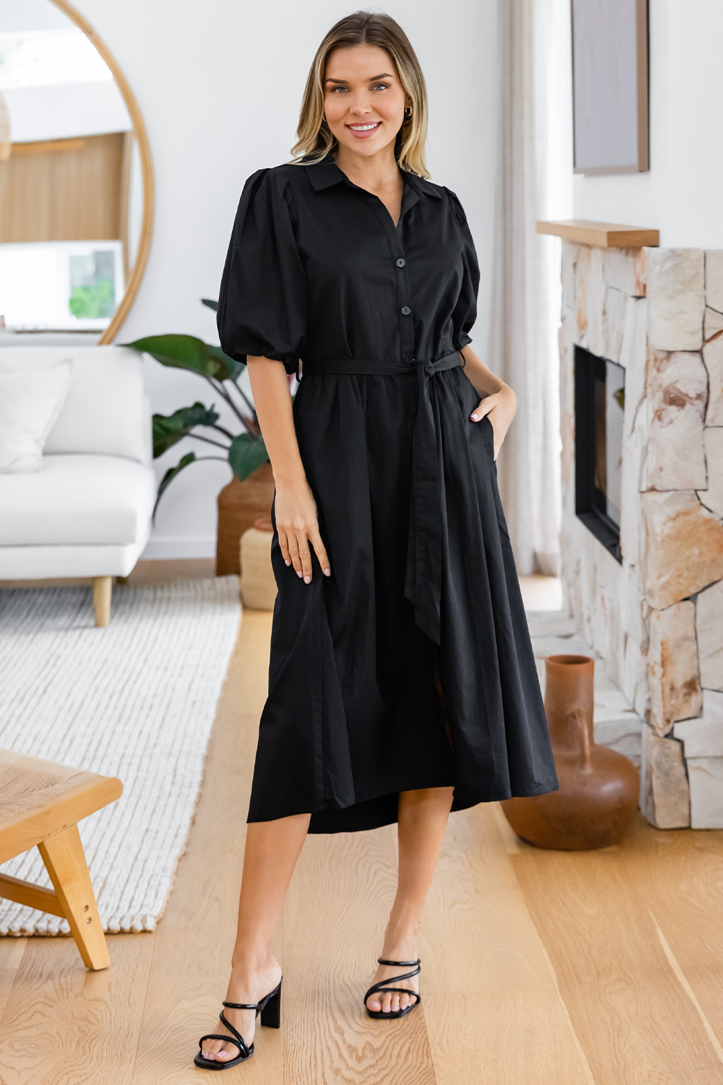 Final Sale | Shannon Midi Dress Black