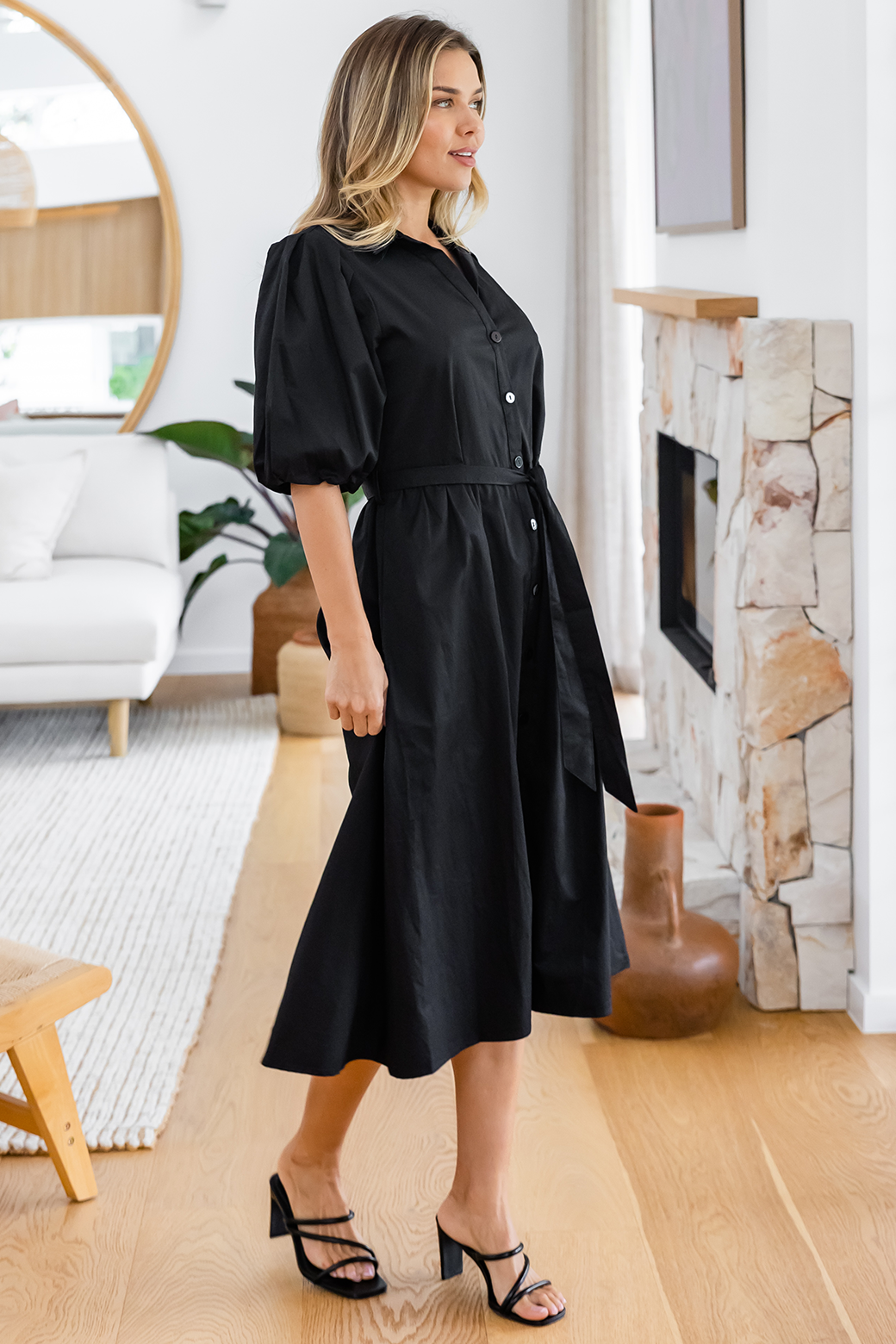 Final Sale | Shannon Midi Dress Black