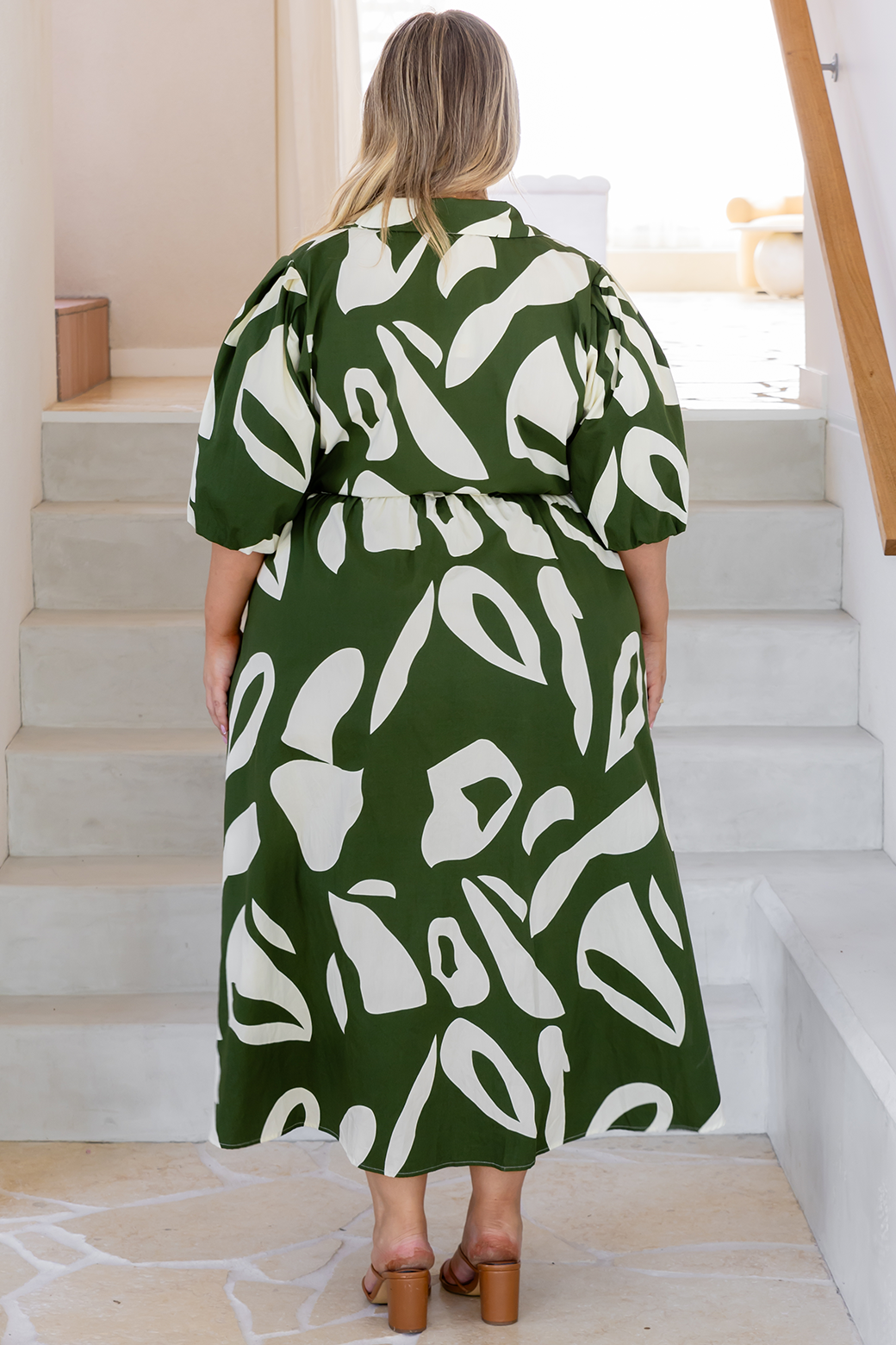 Shannon Midi Dress Laguna Print Olive