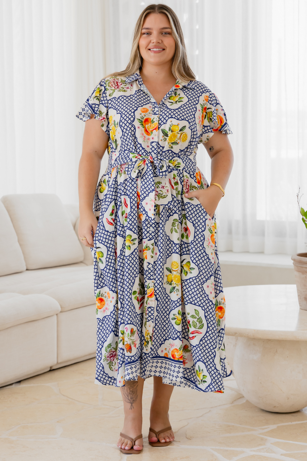 Shelby Midi Dress Hastings Print