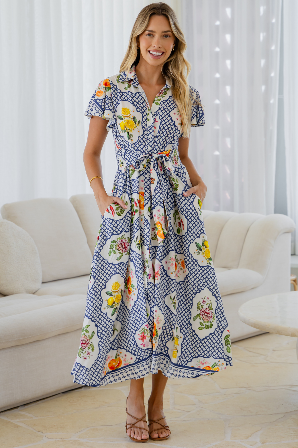 Shelby Midi Dress Hastings Print