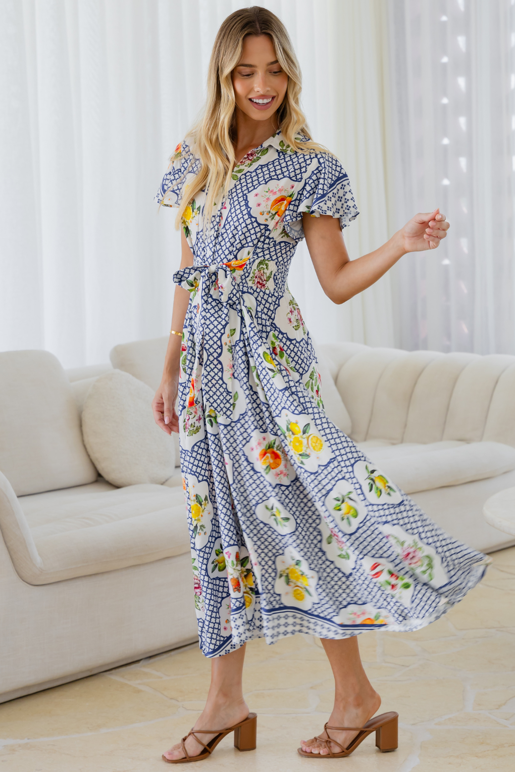 Shelby Midi Dress Hastings Print