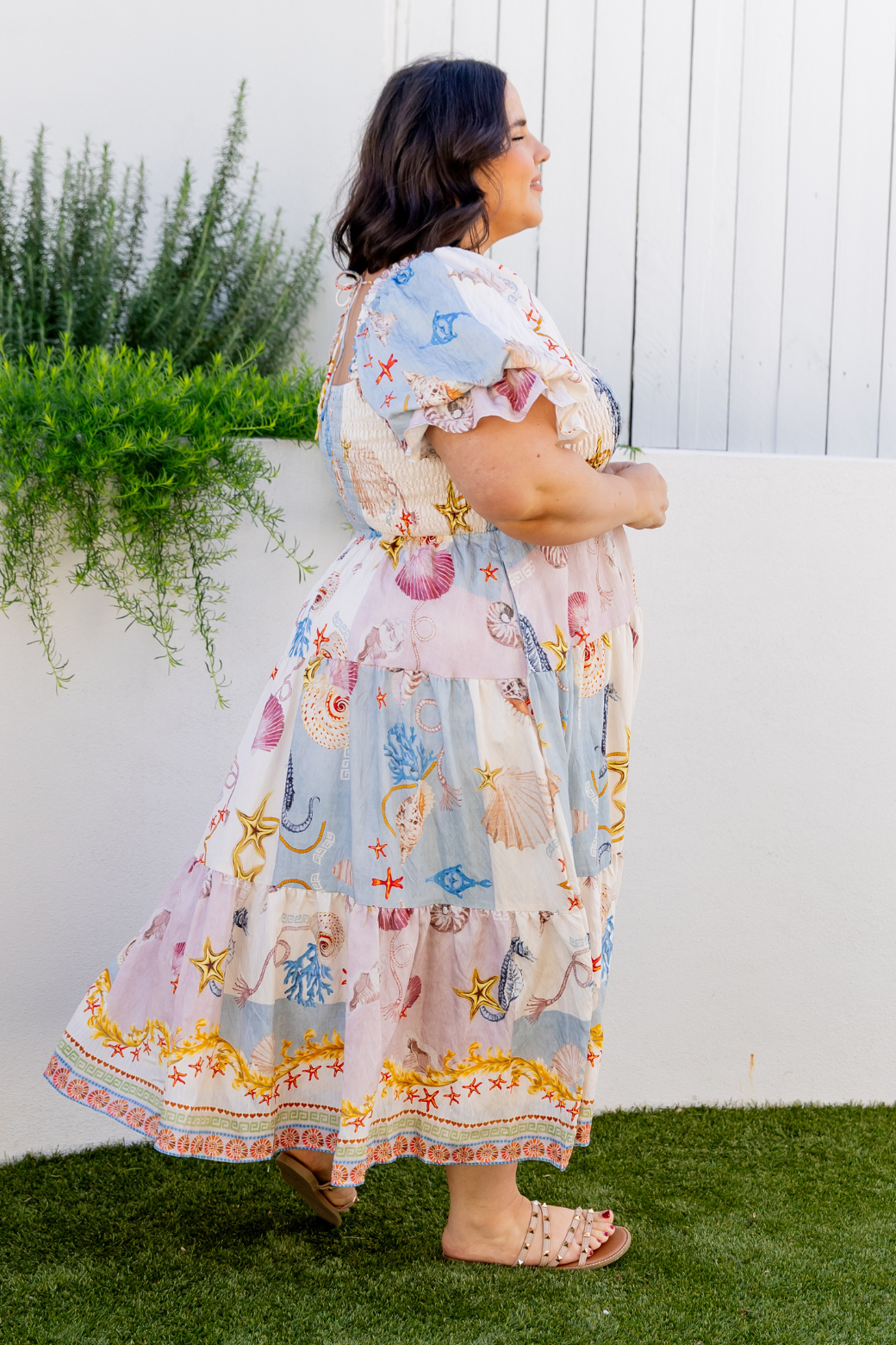 Shiloh Midi Dress Ocean Queen Print