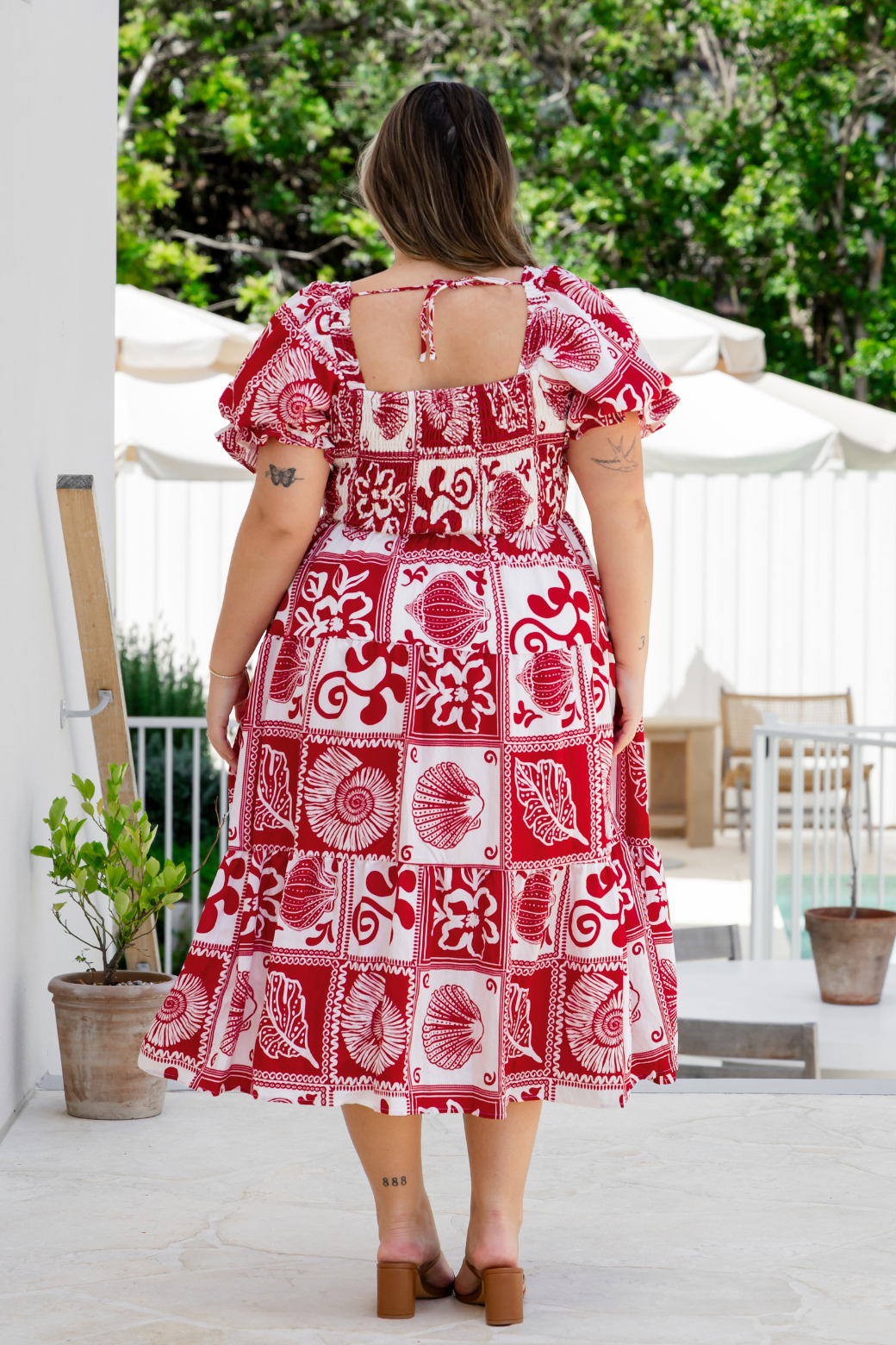 Shiloh Midi Dress Waverley Print Red