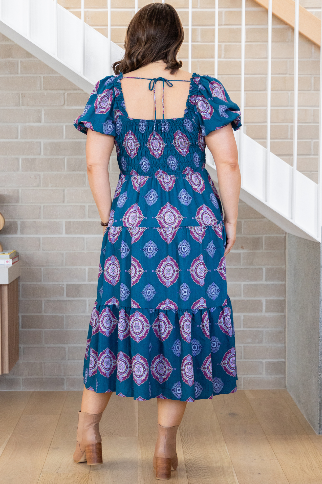 Shiloh Midi Dress Zara Print Teal