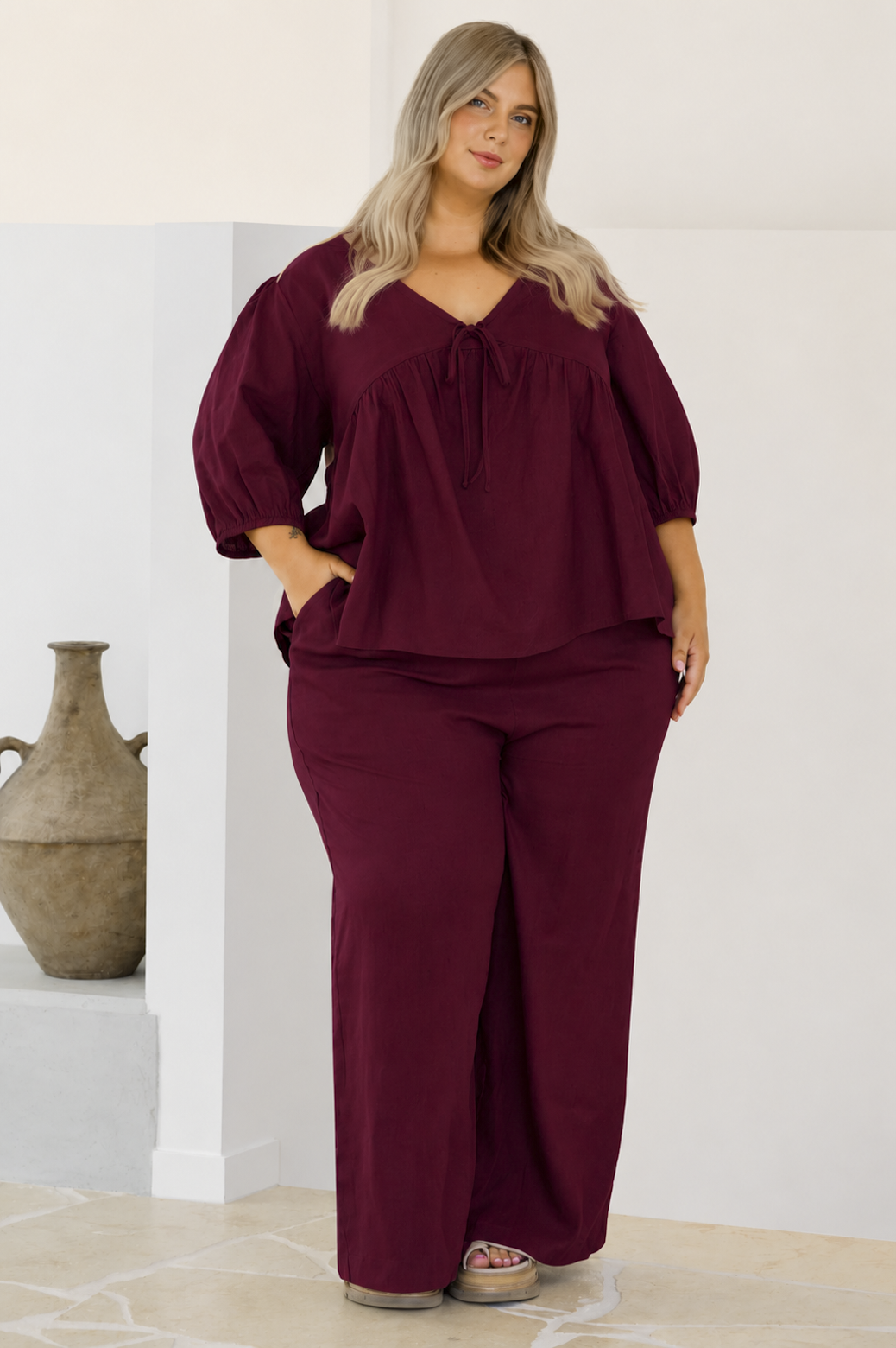 Siren Top Burgundy