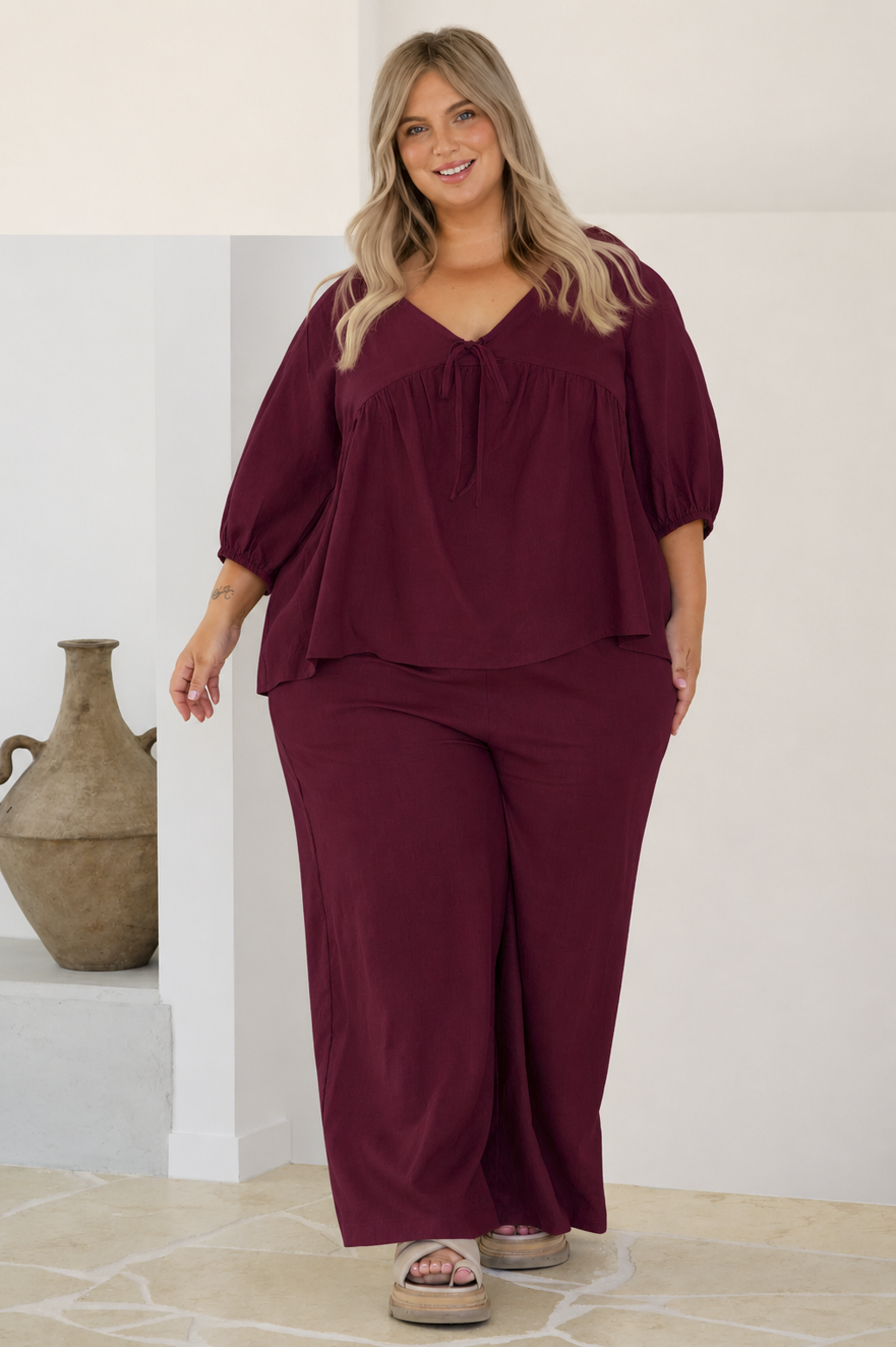 Dylan Pant Burgundy