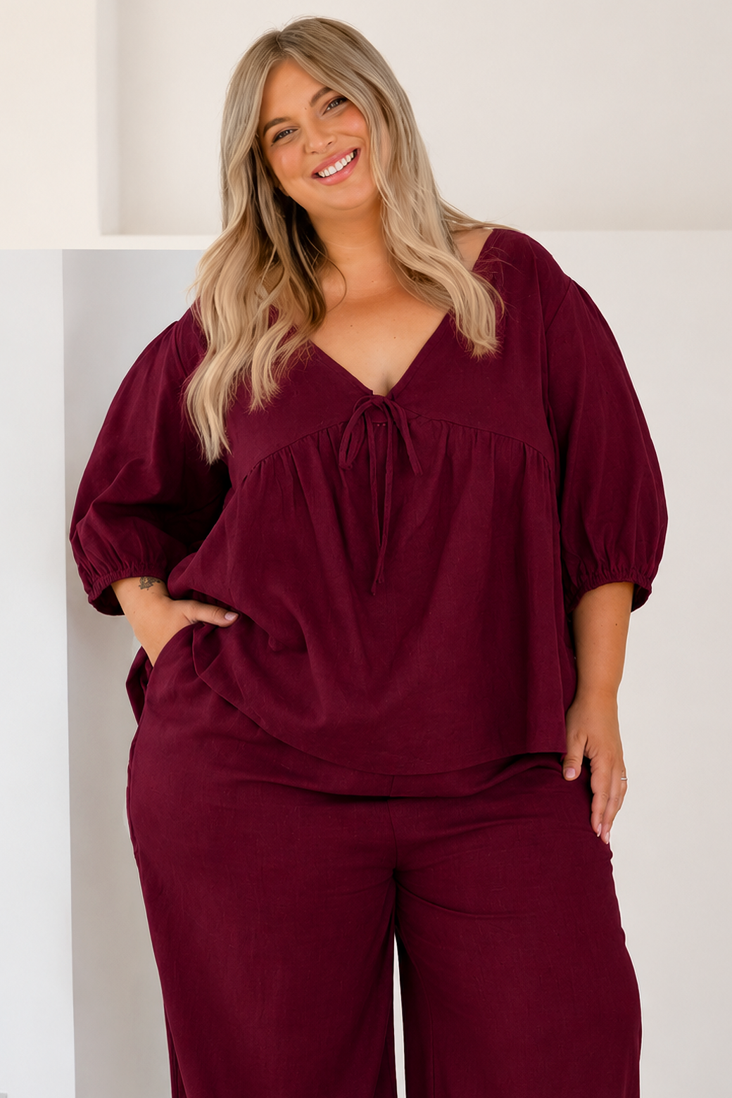 Siren Top Burgundy