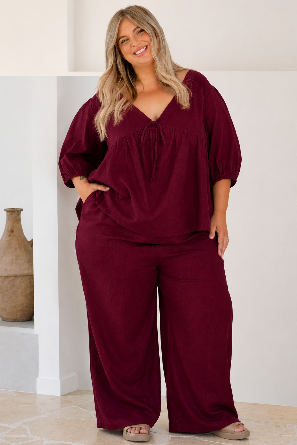 Dylan Pant Burgundy