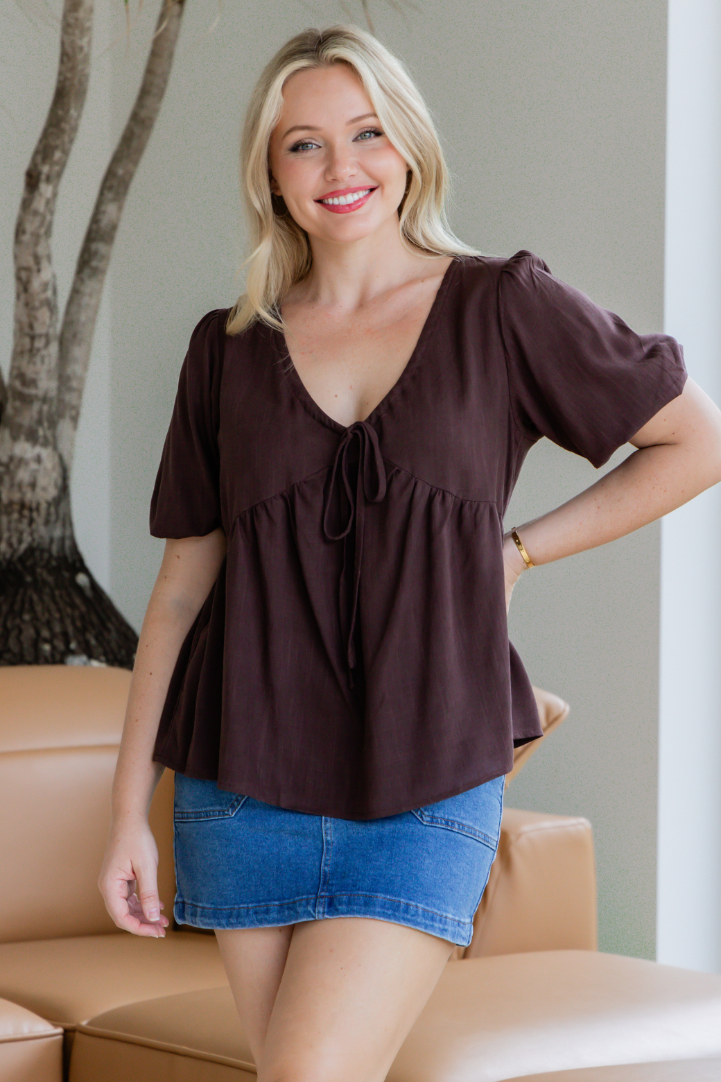 Siren Top Bitter Chocolate – Orange Sherbet Boutique