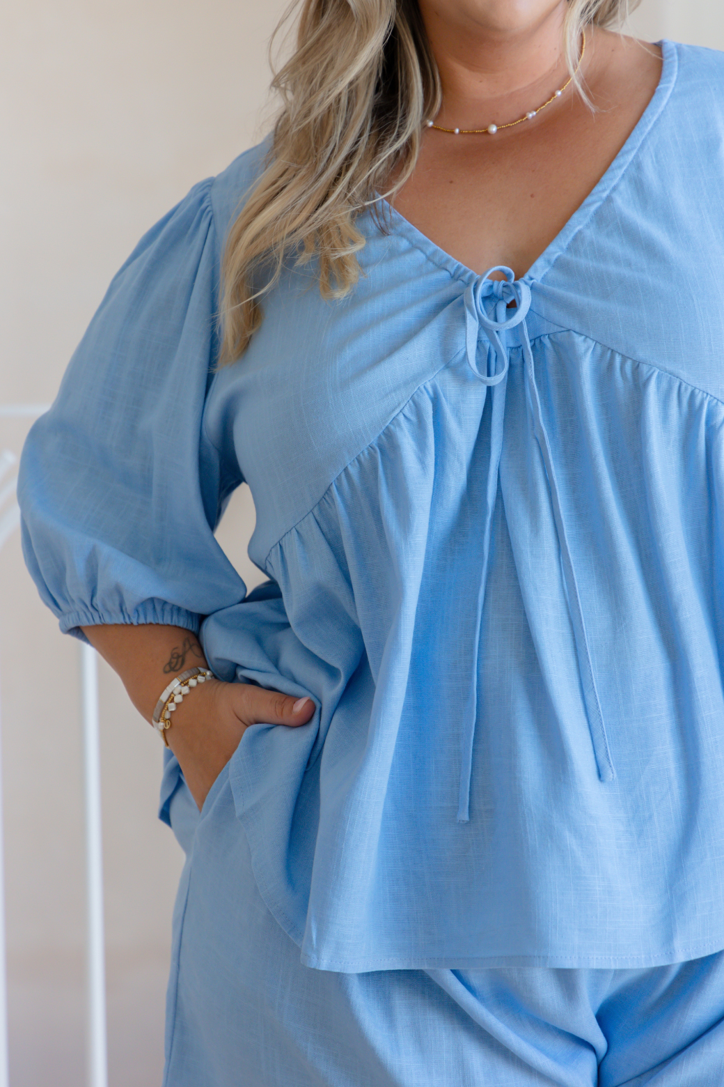 Siren Top Powder Blue