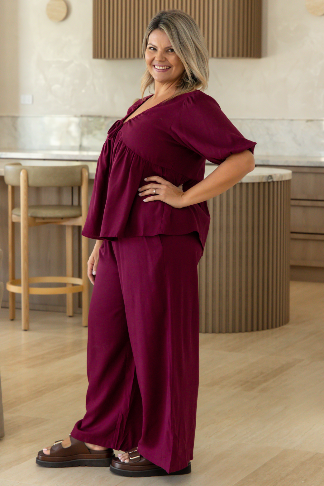 Siren Top Burgundy