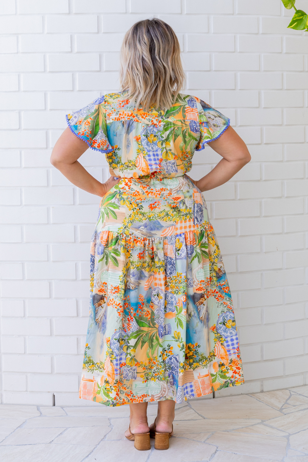 Sophie Maxi Dress Como Print