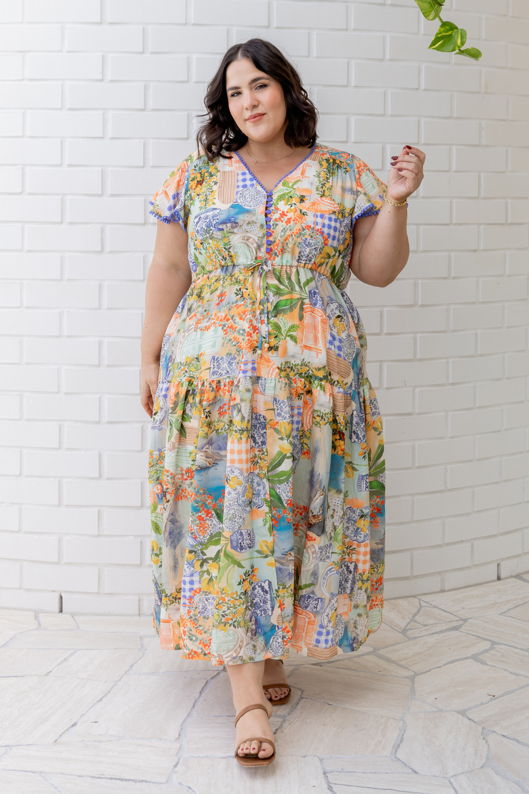 Sophie Maxi Dress Como Print