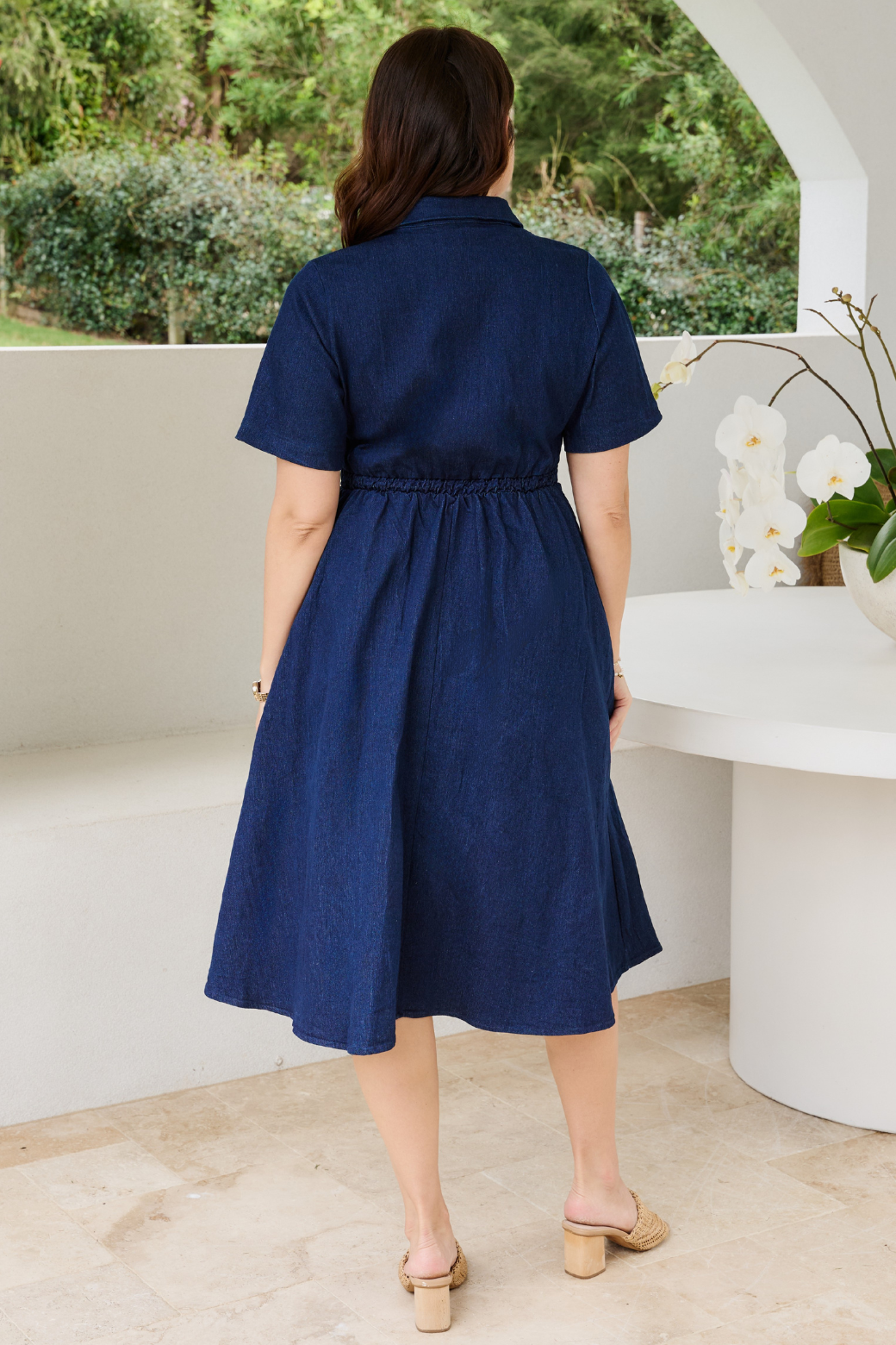 Spencer Midi Denim Dress Indigo