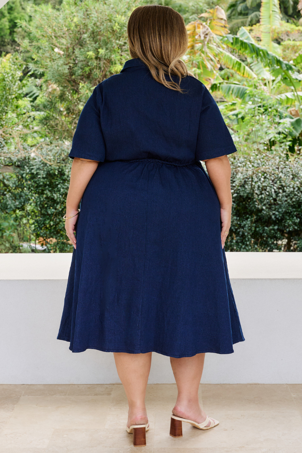 Spencer Midi Denim Dress Indigo