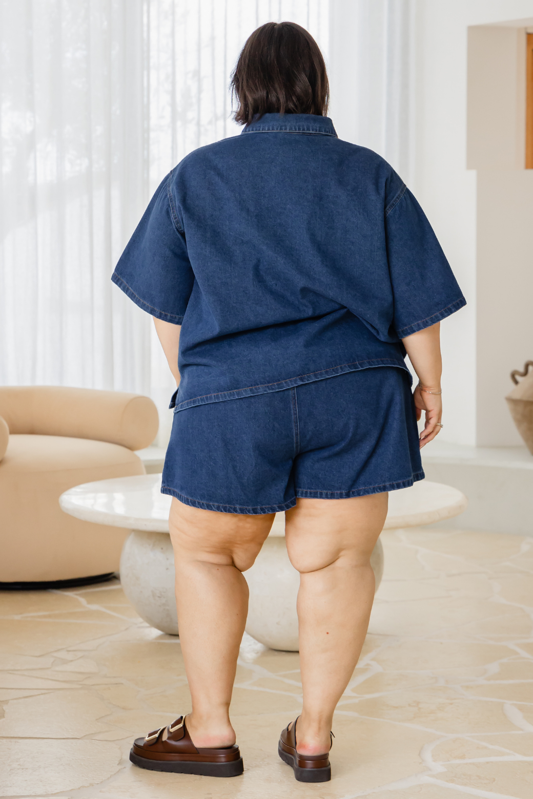 Tash Denim Shorts Dark Indigo