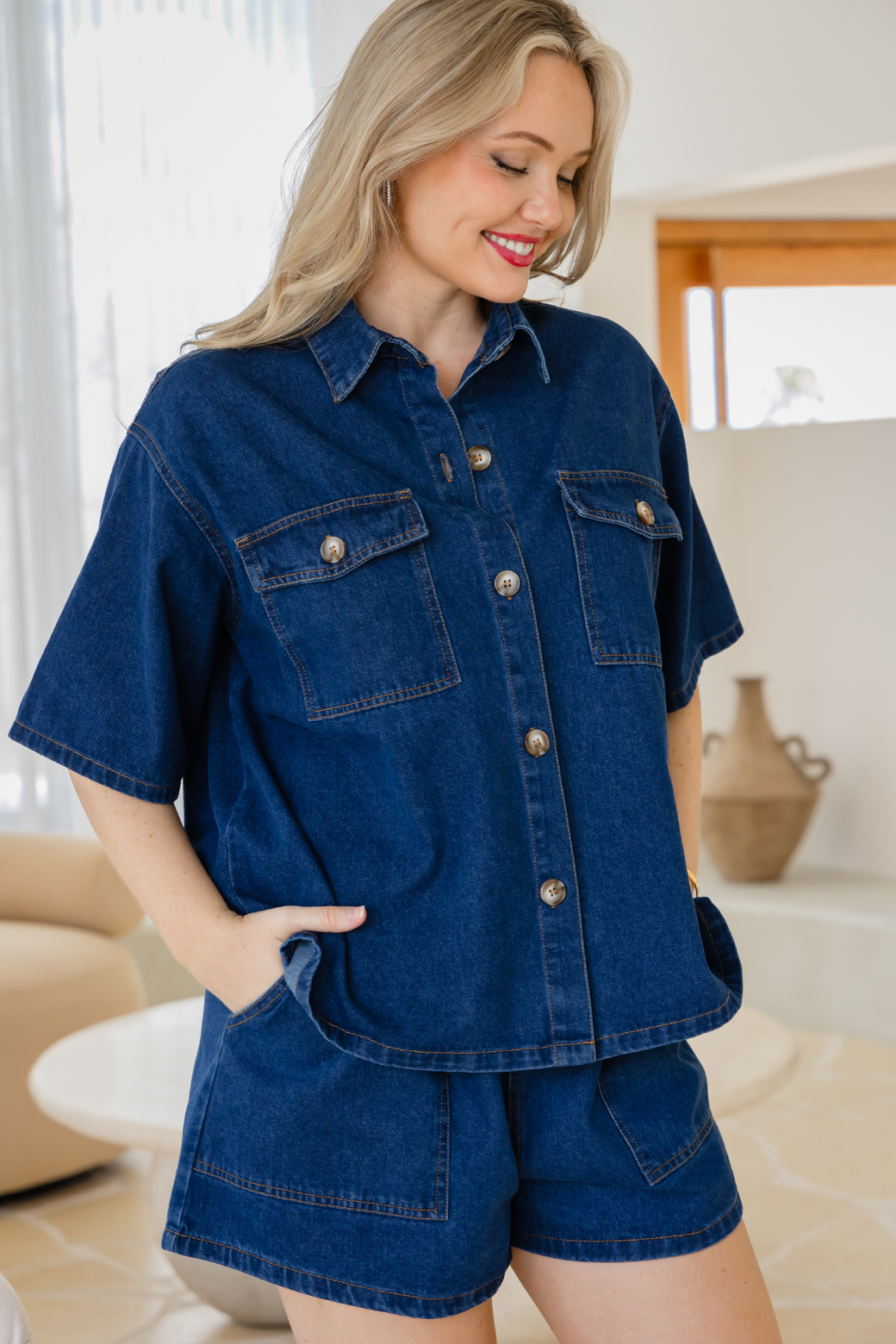 Tina Denim Shirt Dark Indigo