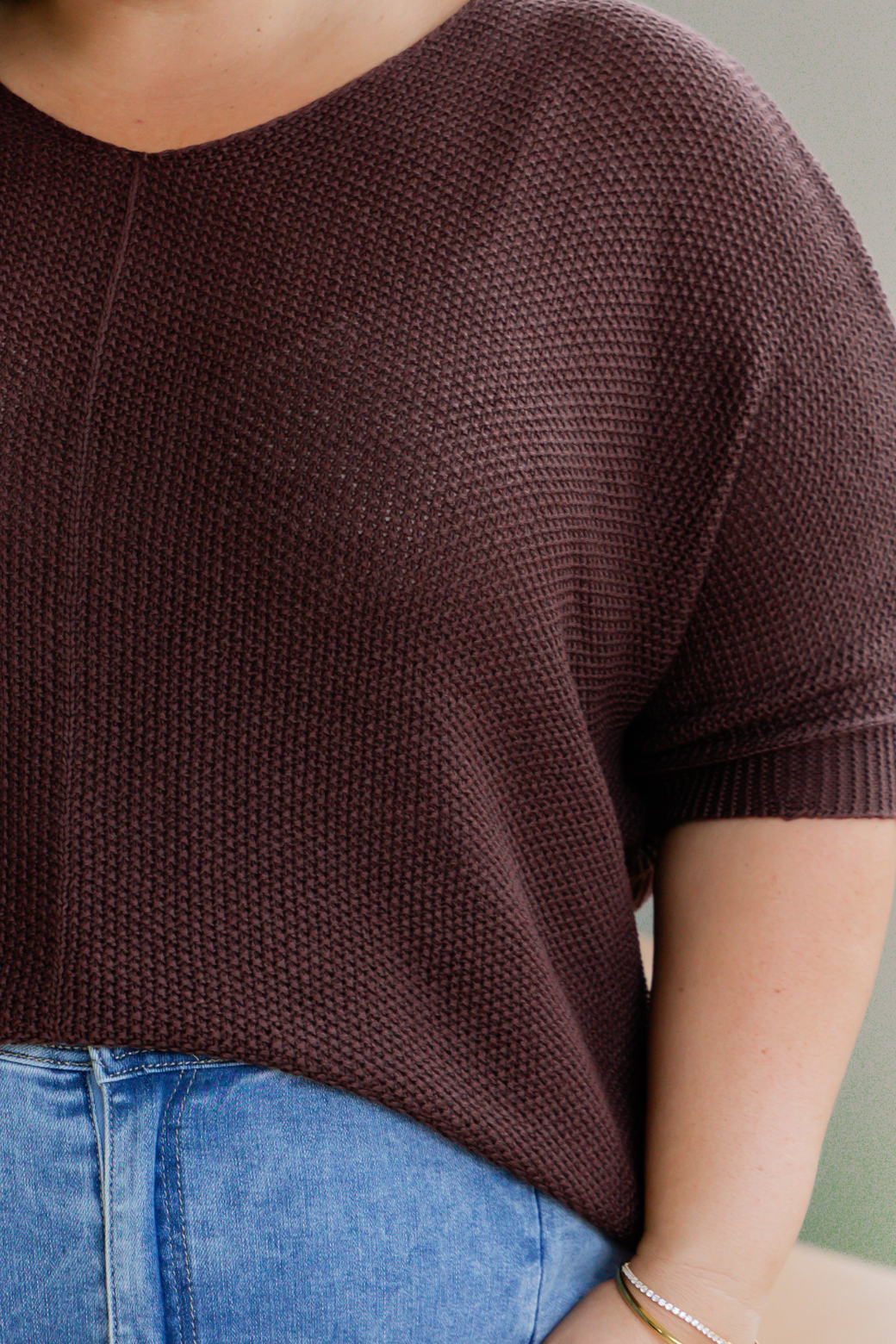 Tate Knitted Top Bitter Chocolate