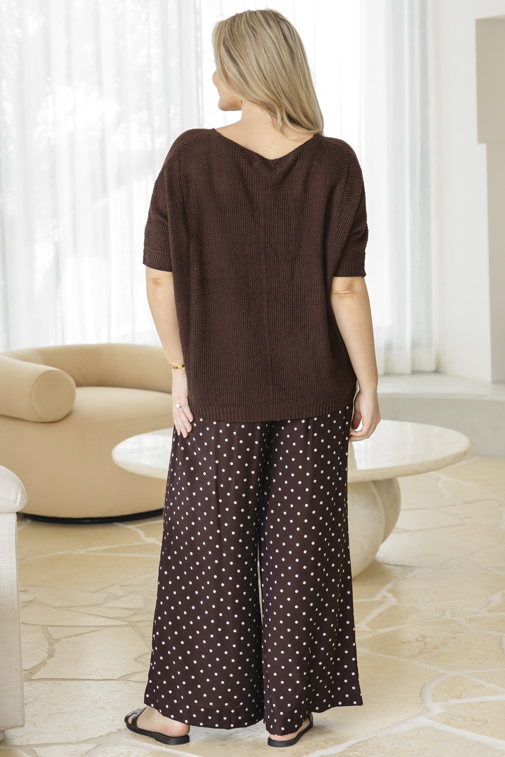 Tate Knitted Top Bitter Chocolate