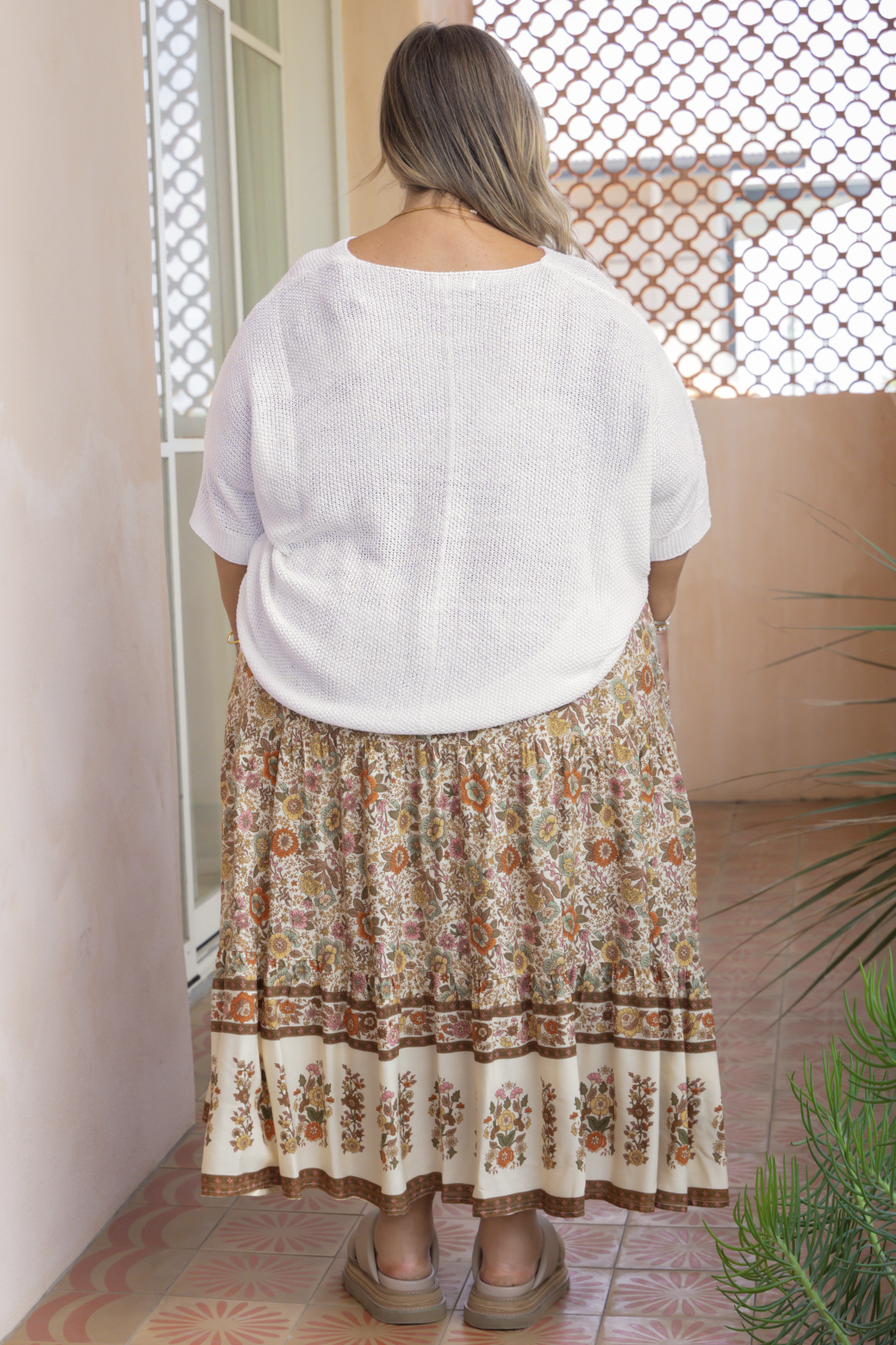 Tate Knit Top White