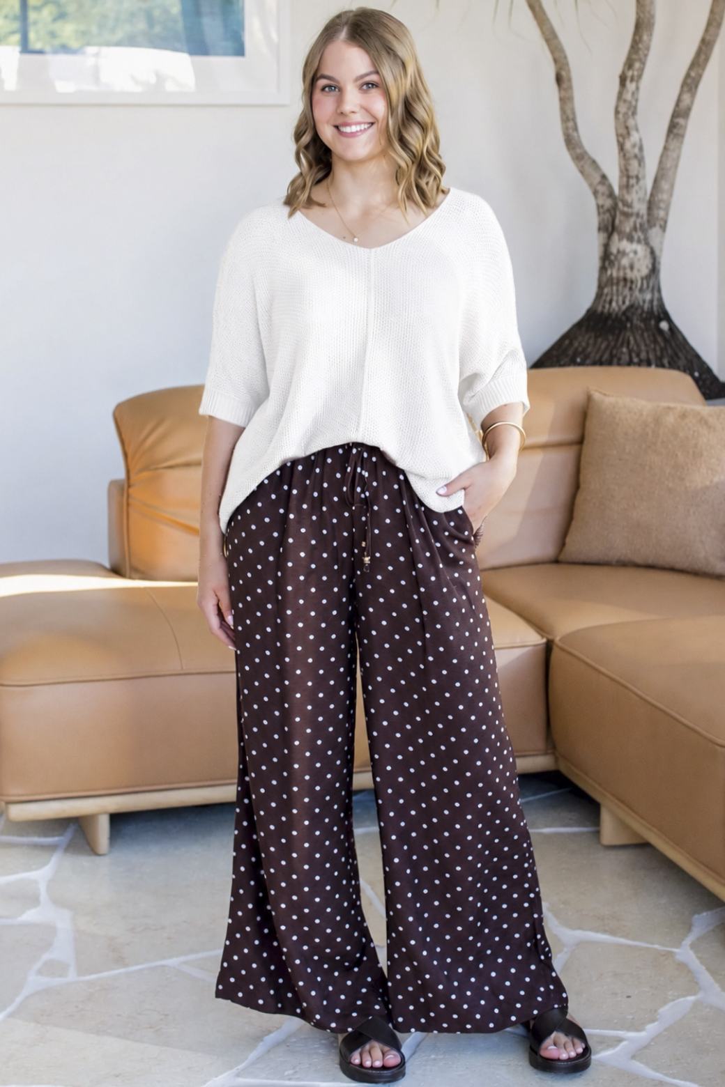 Tate Knit Top White