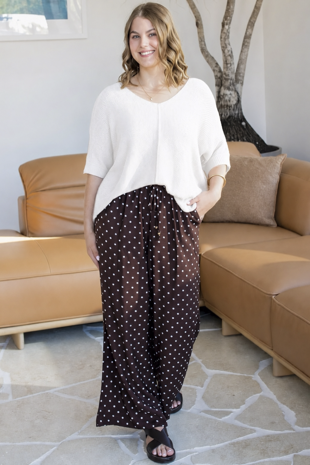 Tate Knit Top White