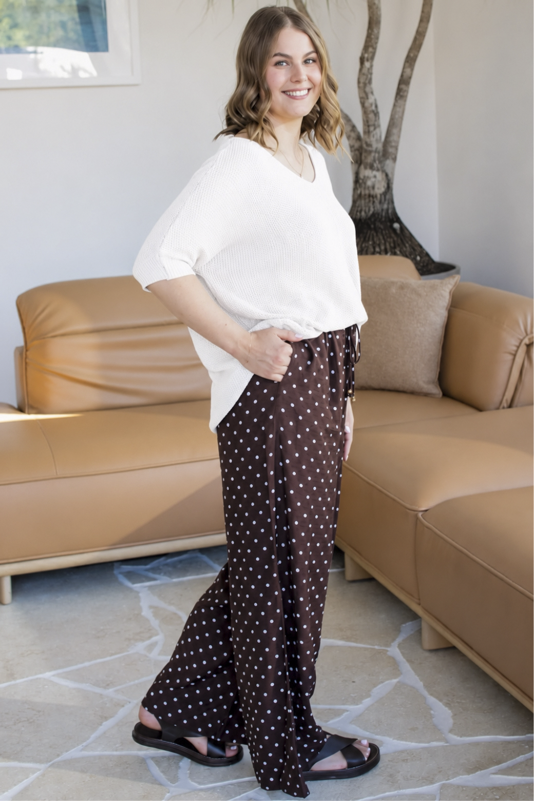 Tate Knit Top White