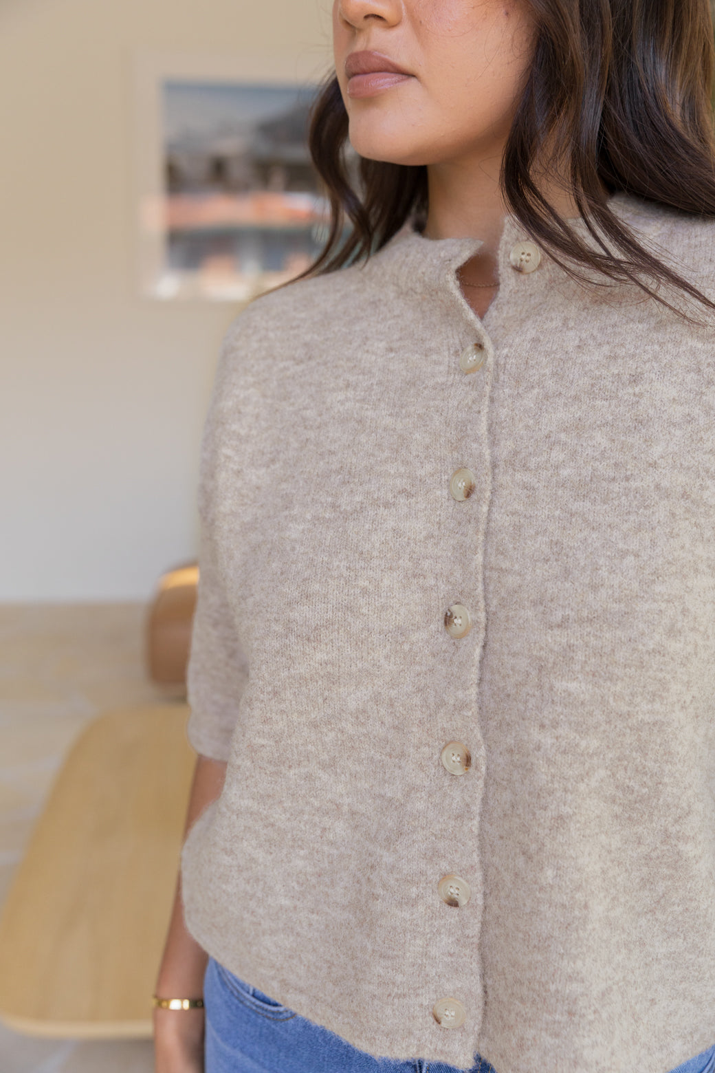 Tyler Cardigan Taupe