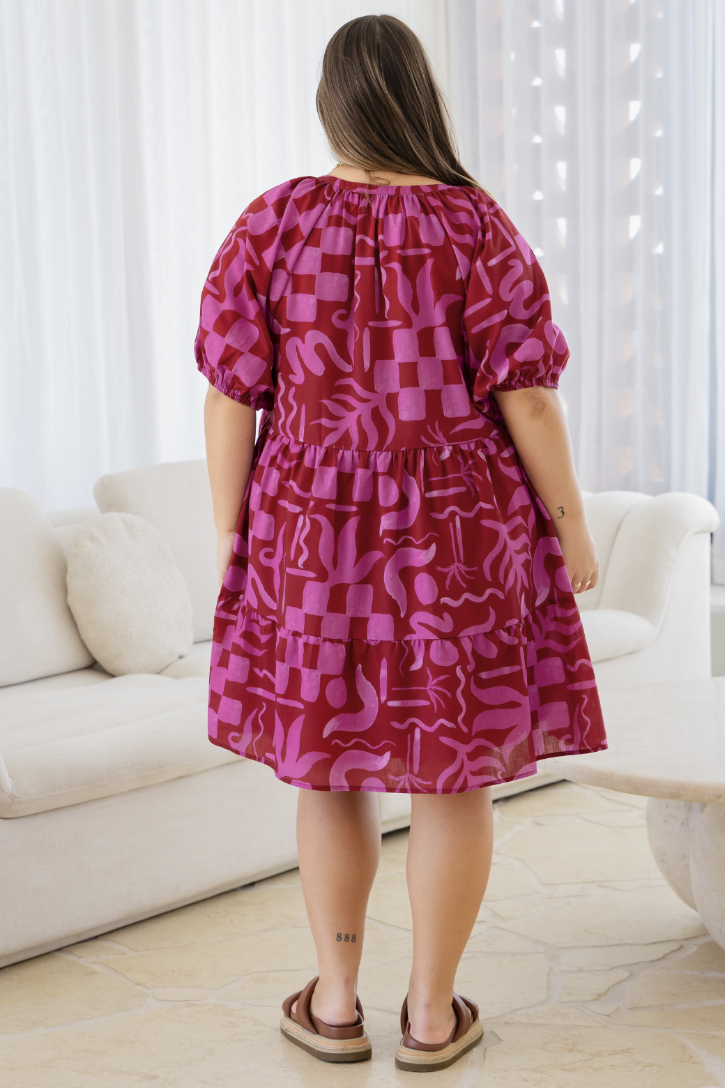 Tana Dress Sublime Print Red Pink