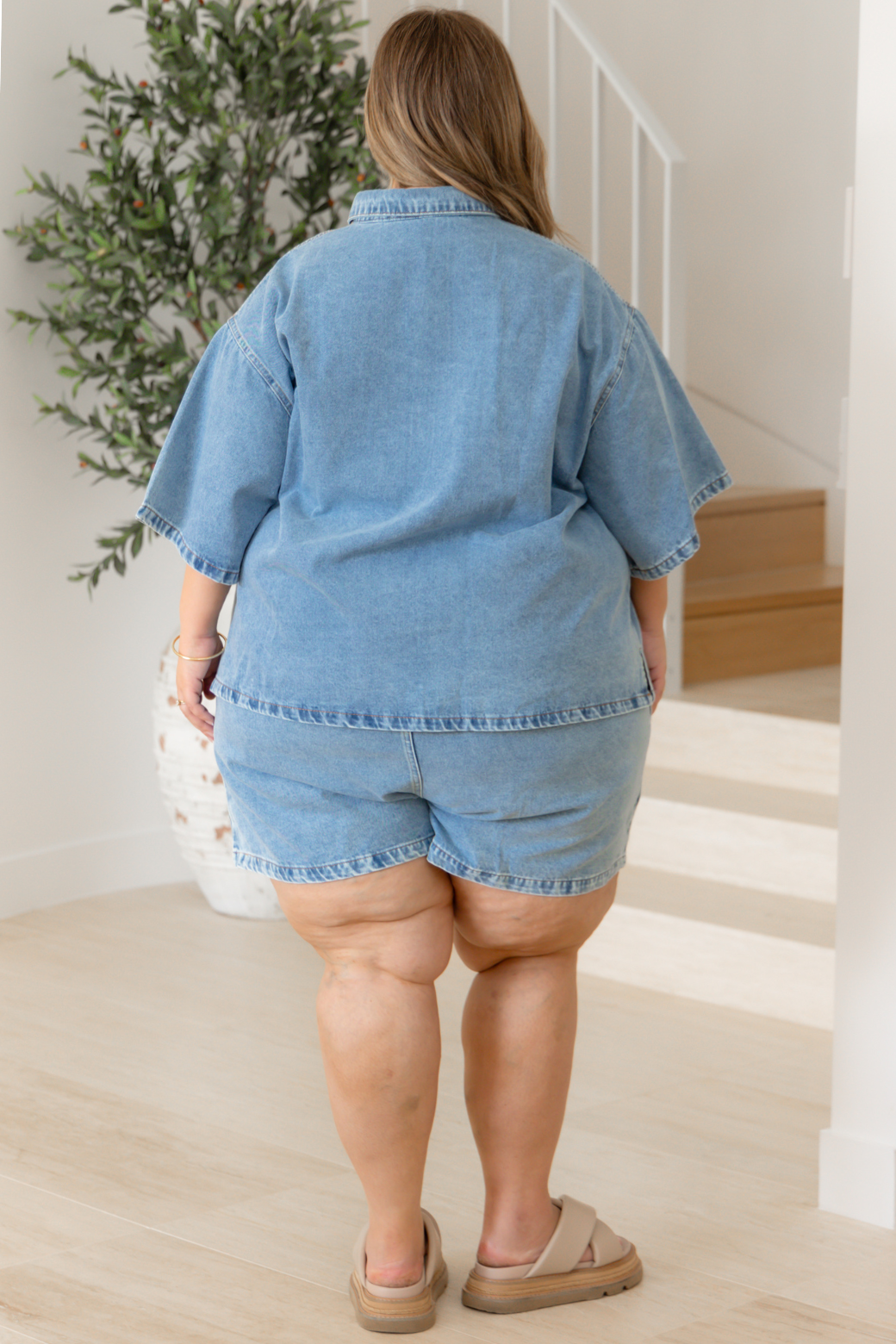 Tash Denim Shorts Light Wash