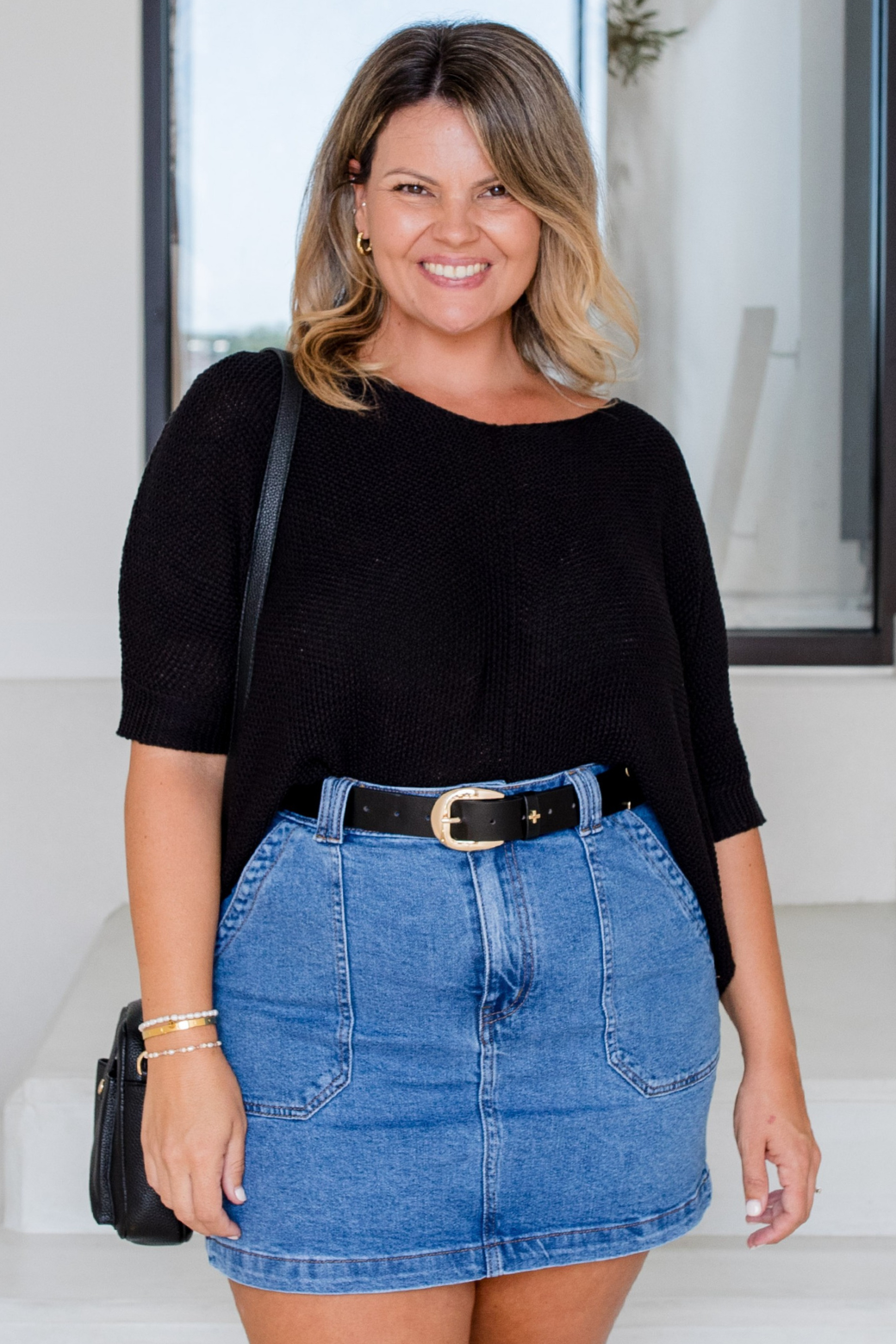 Charlie Denim Mini Skirt Mid Blue