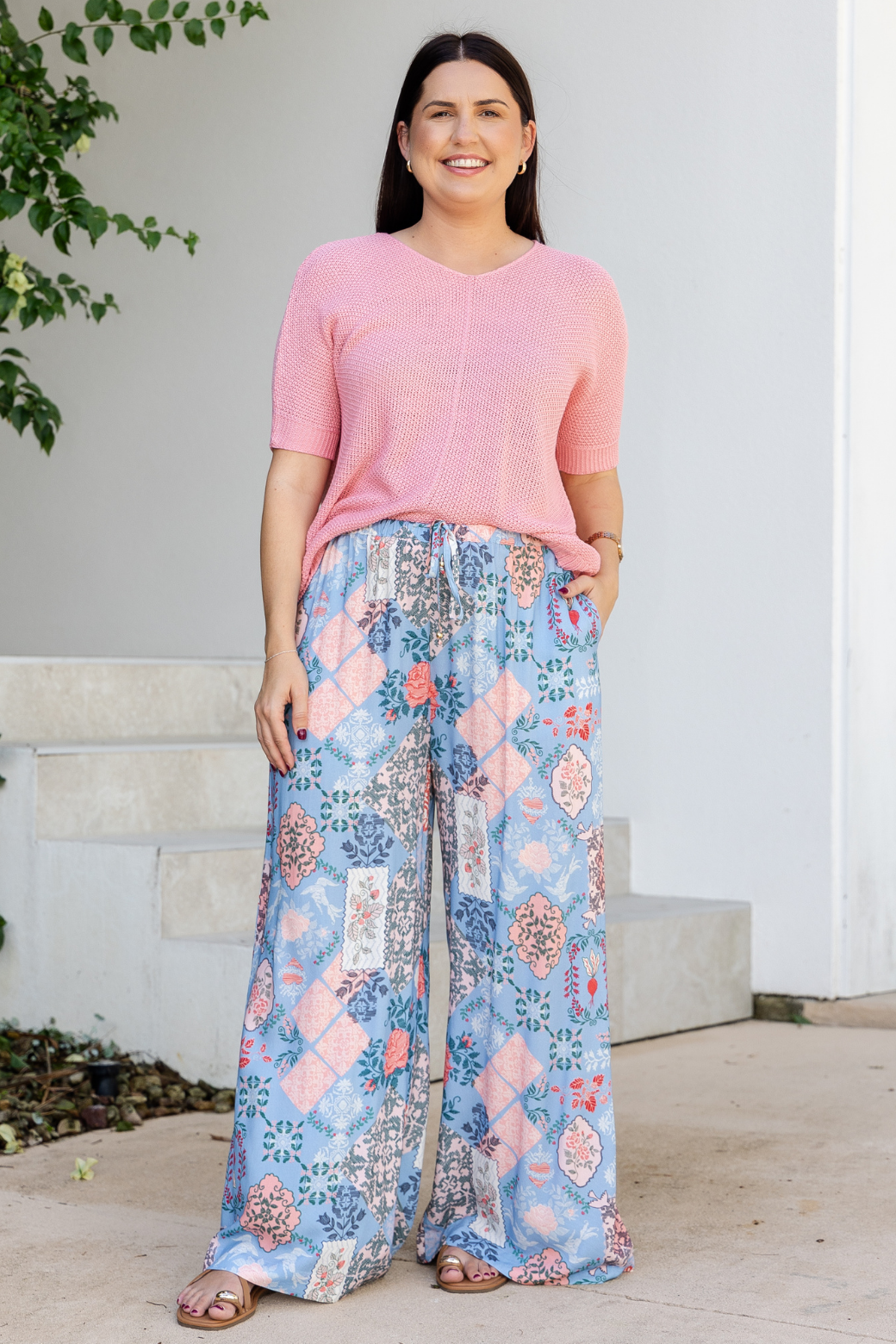 Tate Knit Top Blush Pink