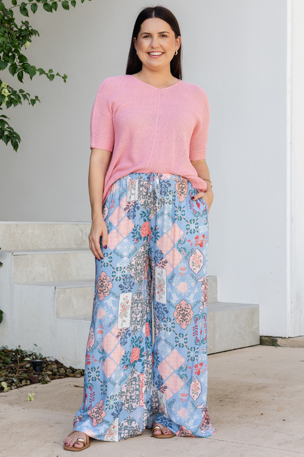 Tate Knit Top Blush Pink