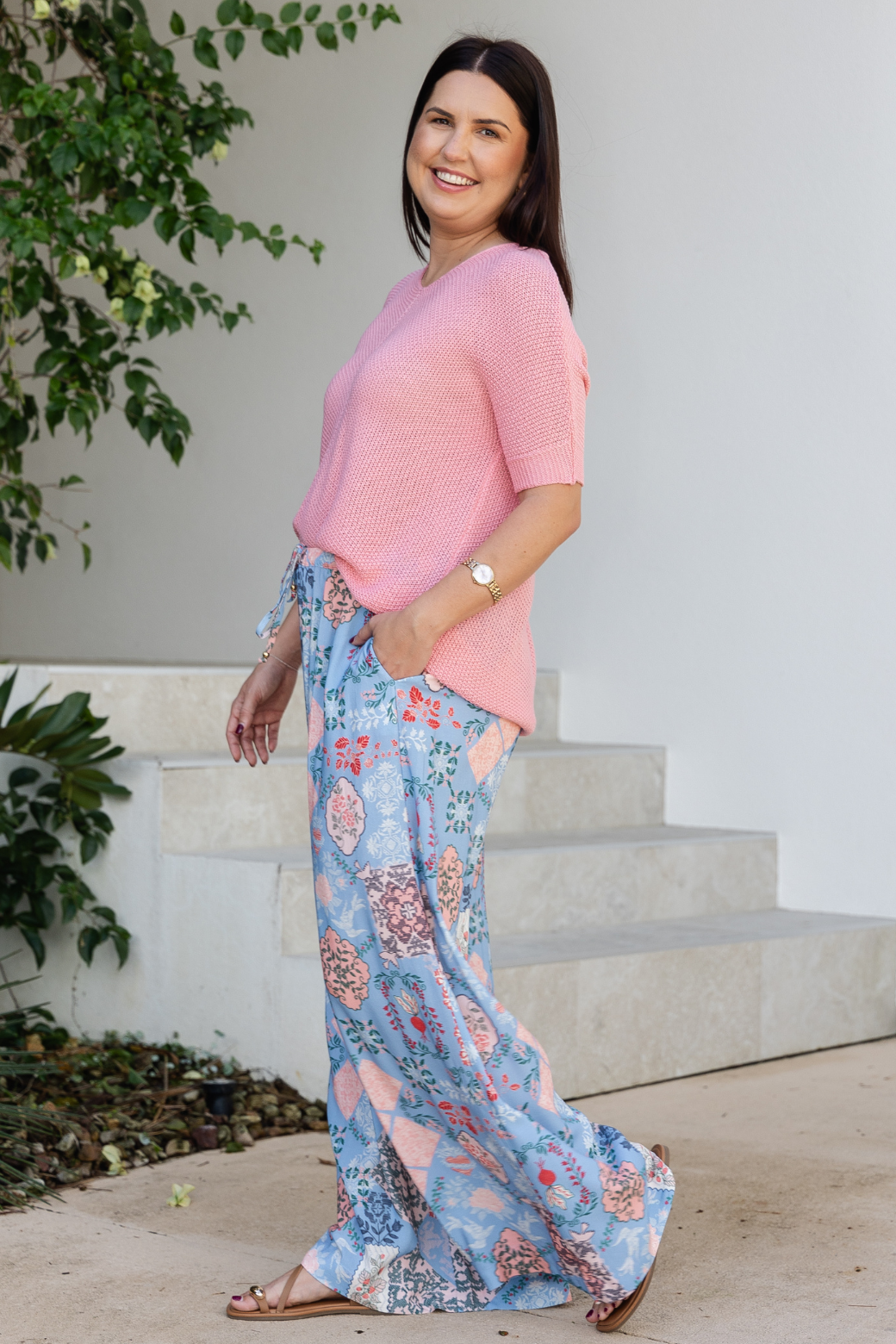 Tate Knit Top Blush Pink