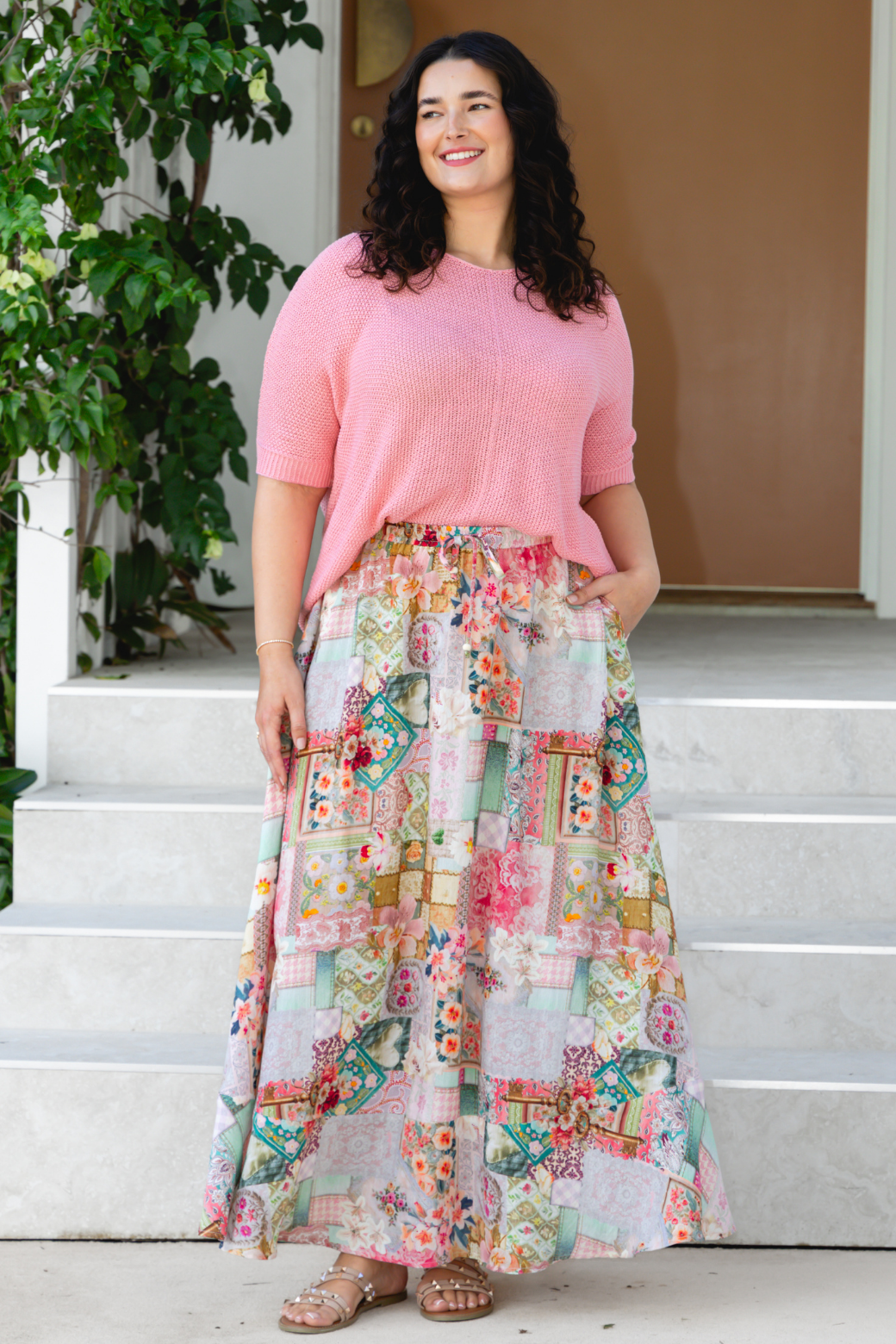 Tate Knit Top Blush Pink