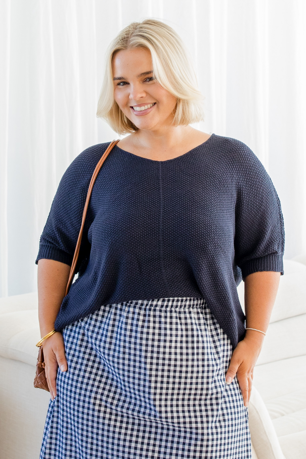 Tate Knit Top Navy