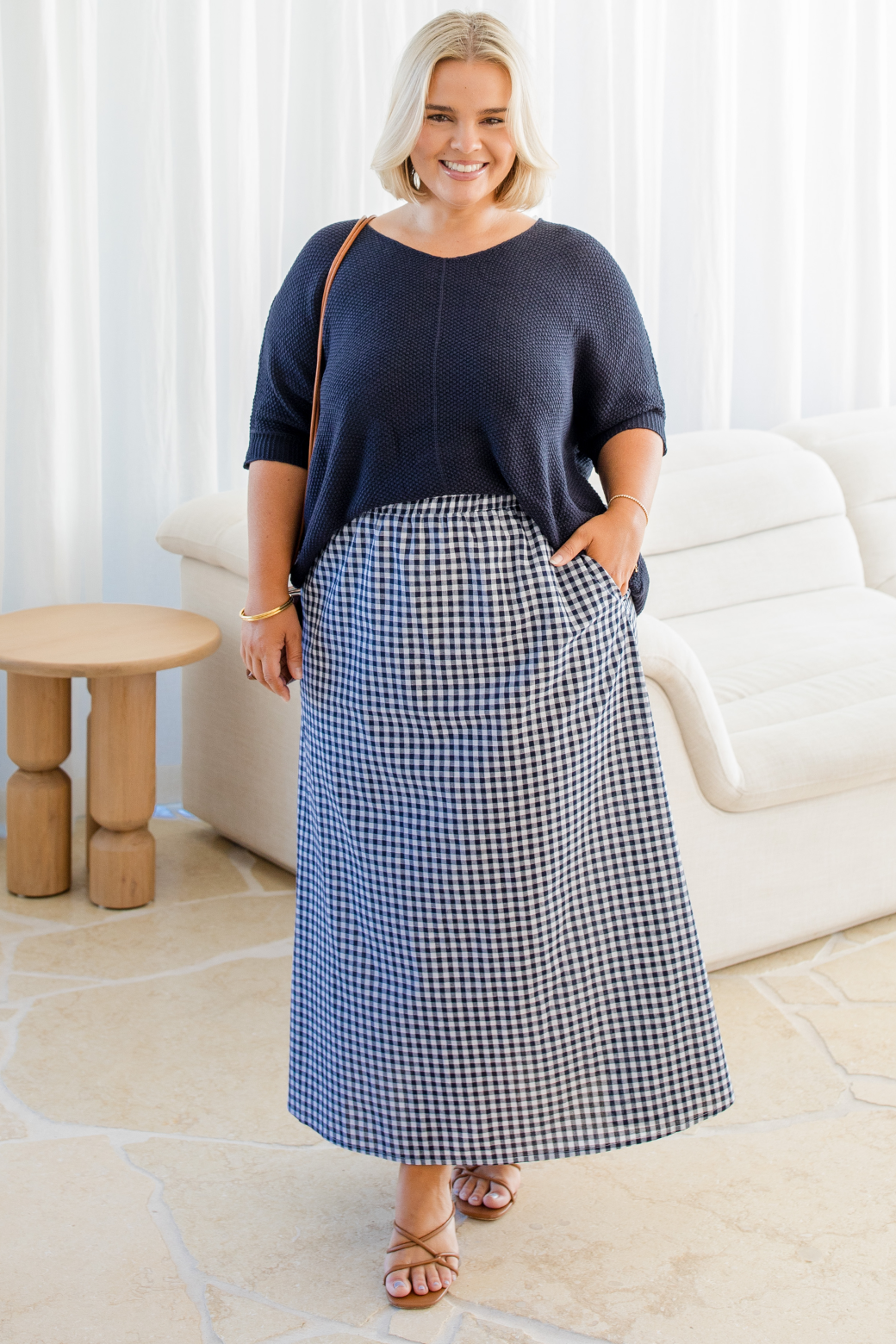 Tate Knit Top Navy