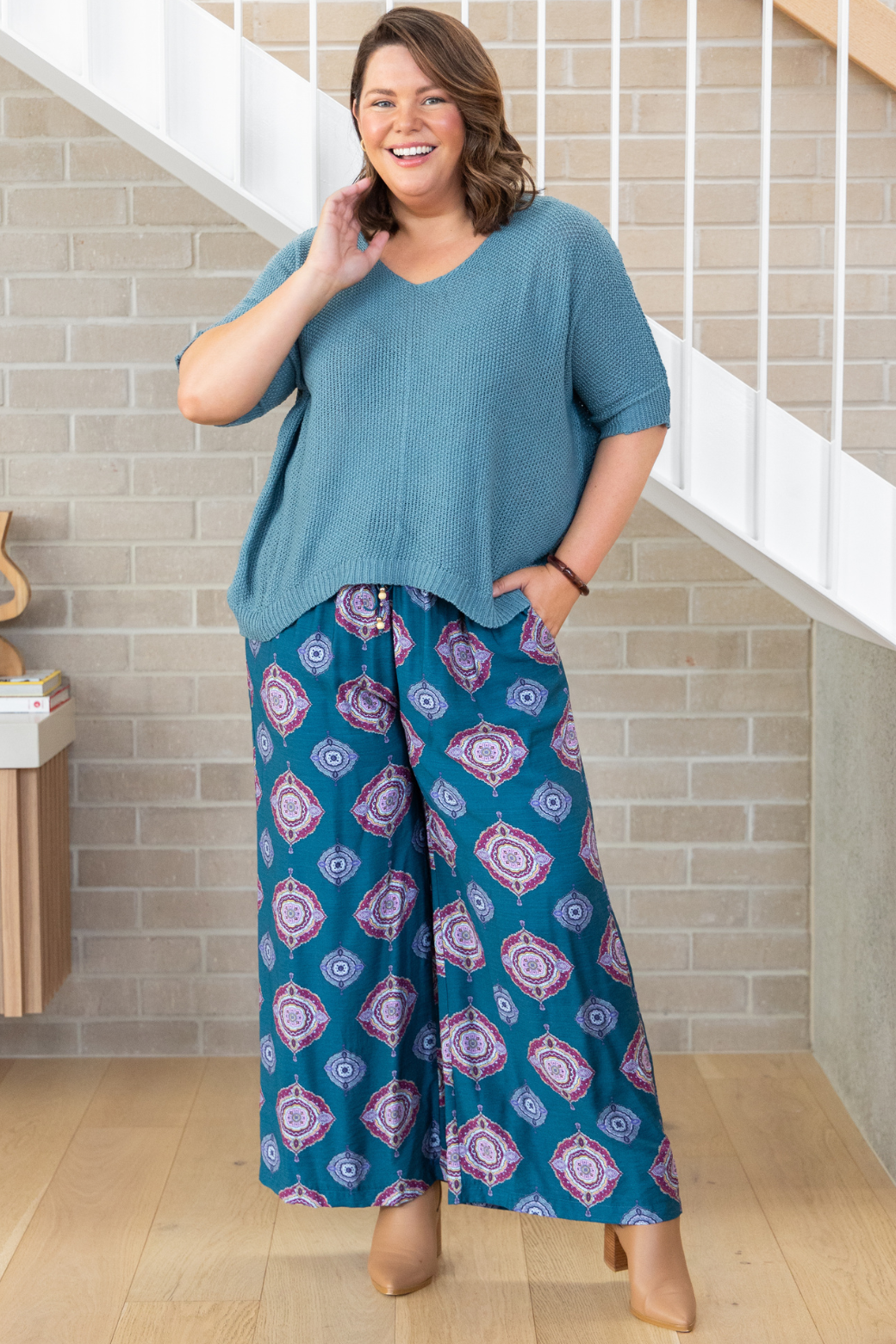 Tate Knit Top Teal