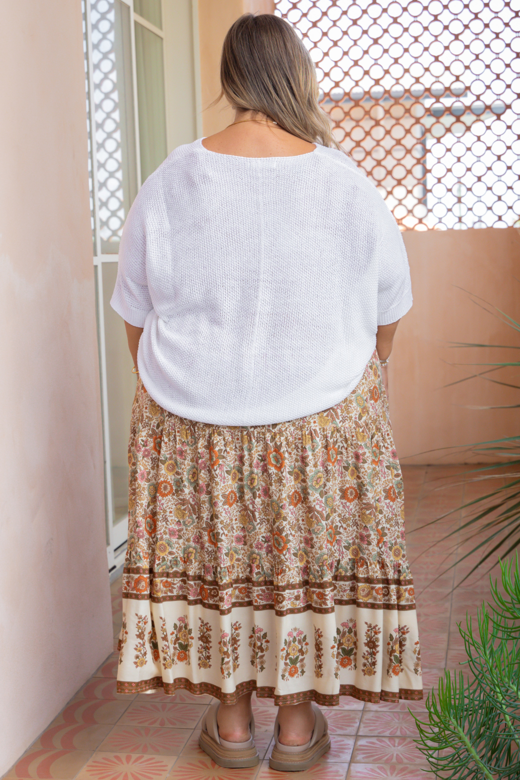 Tate Knit Top White