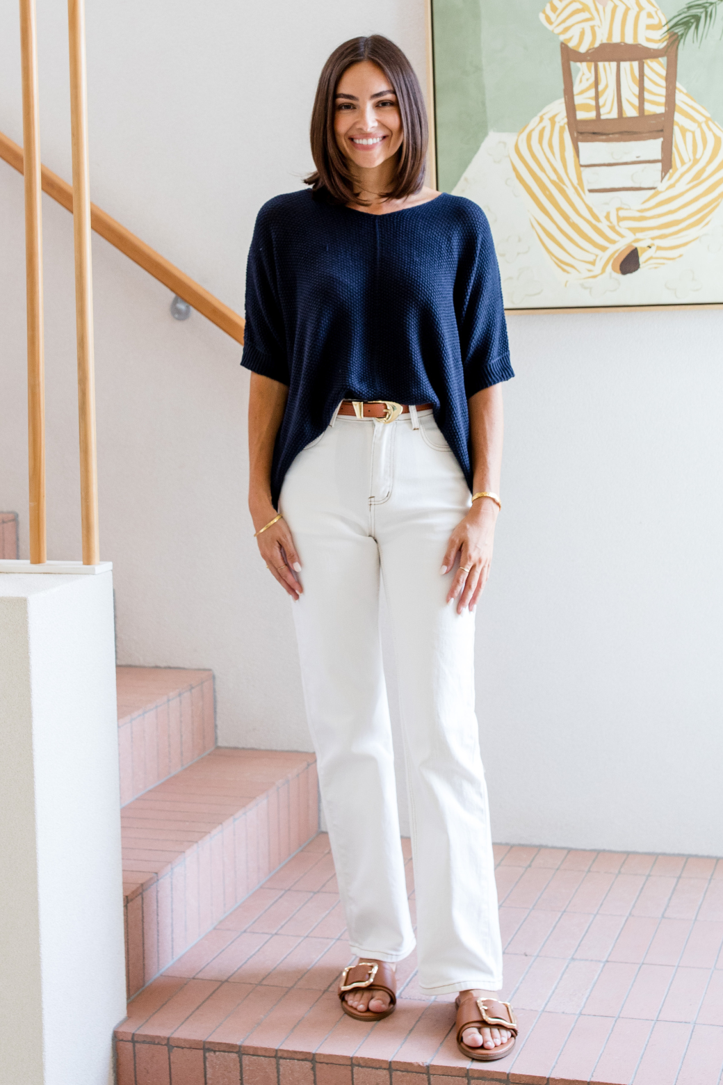 Lucy Straight Fit Off White Jean