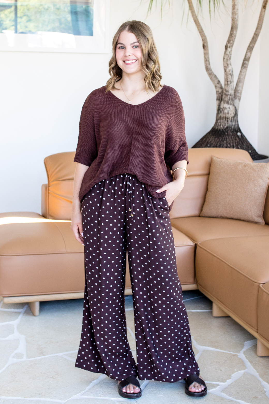 Tate Knitted Top Bitter Chocolate